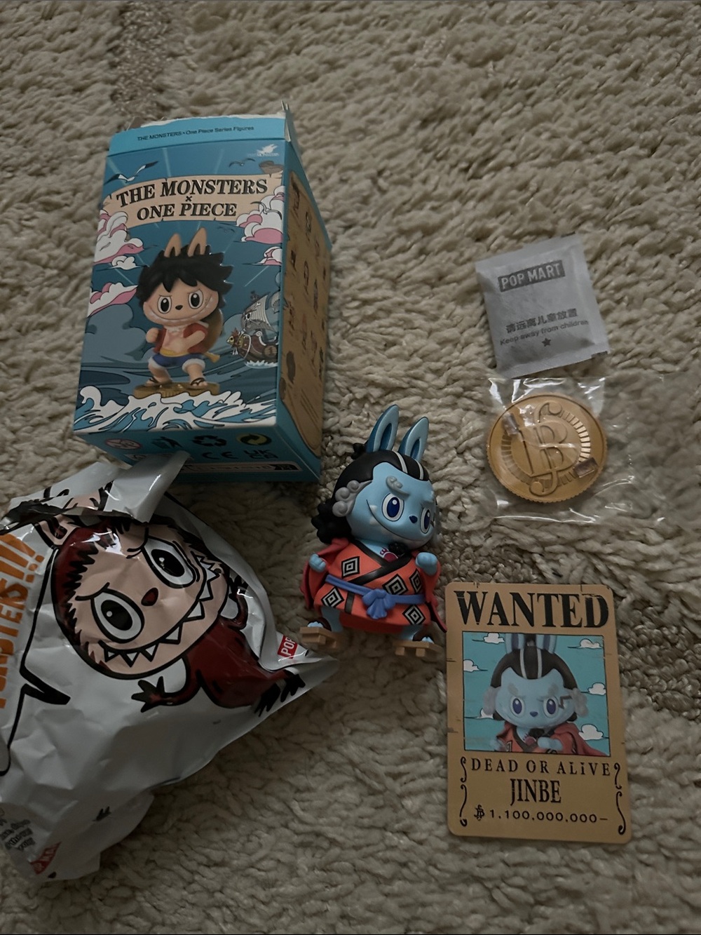 The Monsters x One Piece Jinbe Pop Mart Figure - Collectible Kids Toy